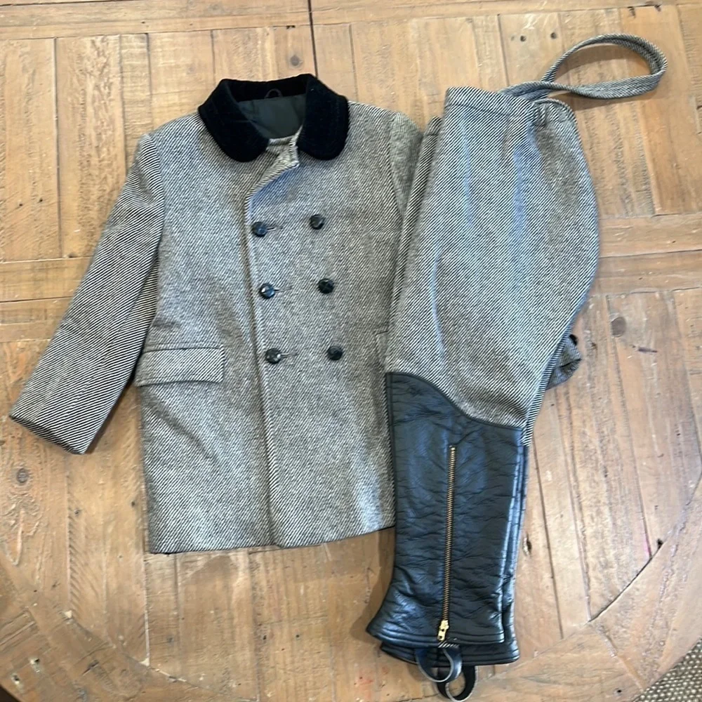 Fieldston vintage wool pea coat and pants set